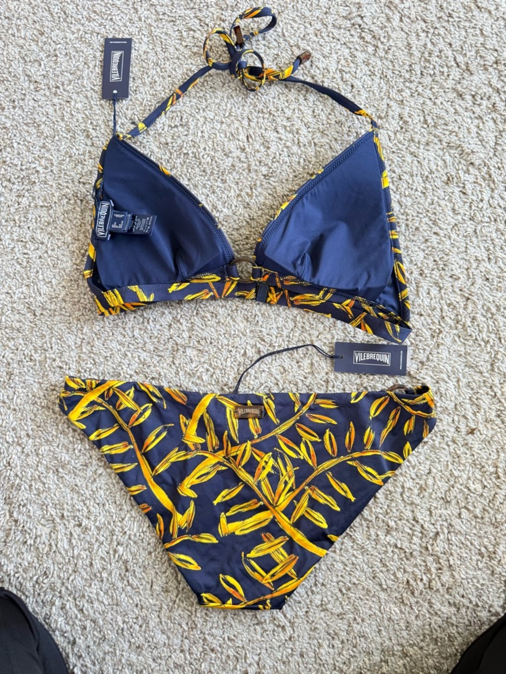 Vilbrequin NEW Bleu Marine Navy Floral Two Piece Bikini - Picture 8 of 9
